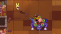 Cuddles fighting a boss.